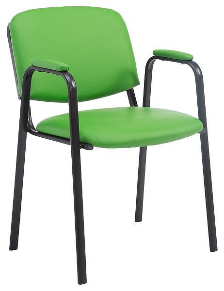 CLP Besucherstuhl Ken PRO Kunstleder, grün, 151796334