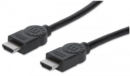MANHATTAN High Speed HDMI-Kabel mit Ethernet-Kanal, HEC, ARC, 3D, 4K@30Hz, geschirmt, schwarz, 3 m, 323222