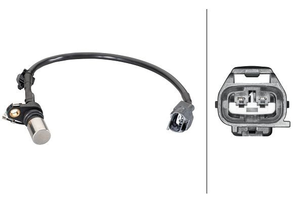 HELLA Impulsgeber, Kurbelwelle, 2-polig, Kabel: 330mm, mit Dichtring, 6PU 013 122-761