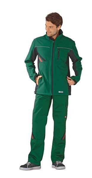Planam Highline Softshelljacke, grün/schwarz/rot, Größe 5XL, 2385072