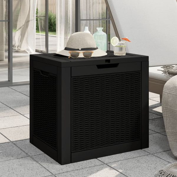 vidaXL Gartenbox Schwarz 55,5x43x53 cm Polypropylen, 364178