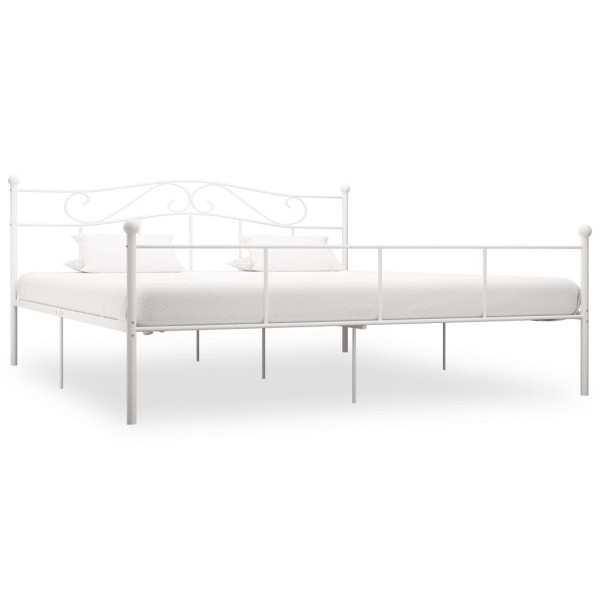 vidaXL Bettgestell Weiß Metall 180×200 cm, 284521, 8719883893655