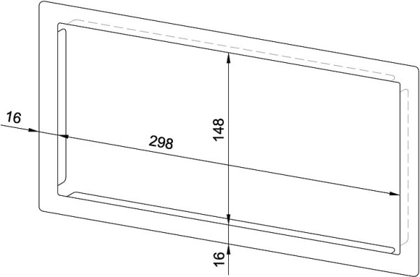 Wagner EWAR Abdeckrahmen für Gerätemaß 298x148, matt geschliffen, 768658