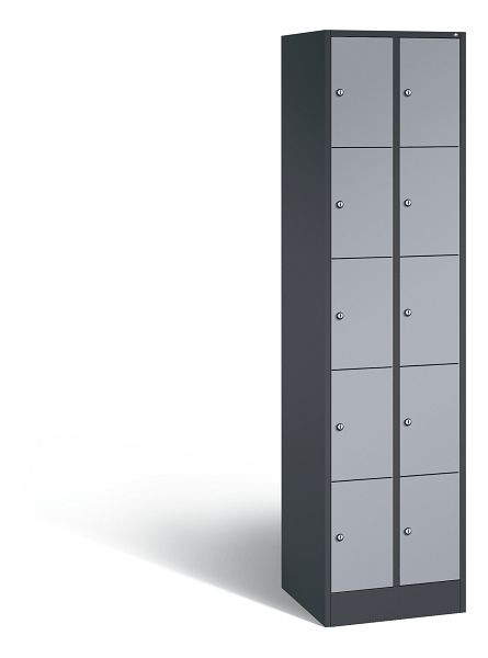 C+P Schließfachschrank Serie 8070, H1950xB460xT480 mm, Anthrazit/Weißalu, 80700-20 S10449