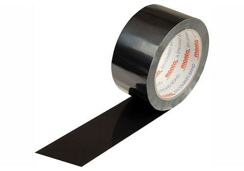 monta PVC-Klebeband 250, schwarz, 50 mm breit x 66 lfm, Stärke 57µ, VE: 36 Rollen, 299541