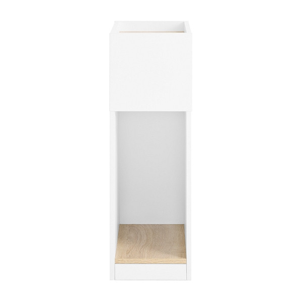 SoBuy Nachttisch mit 3 Fächern Weiß 35x20x60 cm, Funktional, FBT171-WN