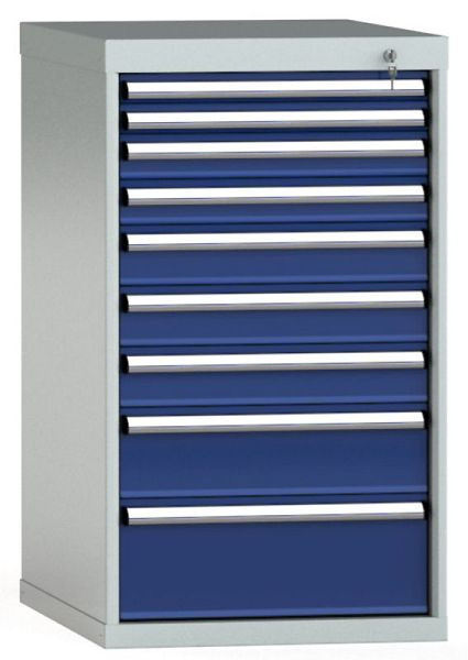 KLW Schubladenschrank 1000 x 572 x 750 mm H x B x T, Einbaumaß: 900 mm, Einteilung: 27x36 Einheiten, EA / 100 kg, SEB1000-09EP-001