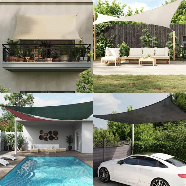 vidaXL Sonnensegel 160 g/m² Rechteckig Sandfarben 6x8 m HDPE, UV-beständig, 4002052