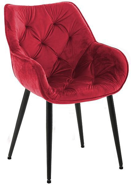 CLP Esszimmerstuhl Tanna Samt, rot, 316860, 4251756442828