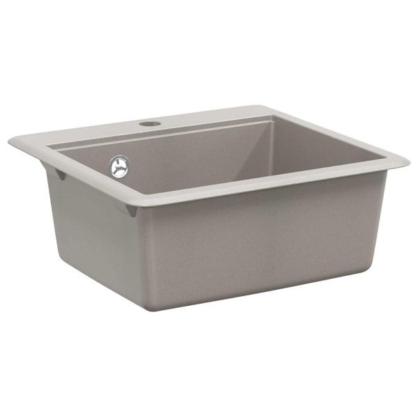 vidaXL Waschbecken Grau 470 x 440 mm Granit, 42028405