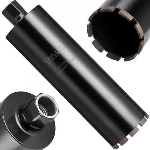 VEVOR Kernbohrer φ114mm 356mm Tiefe, 1-1/4" Innengewinde, Nass-Diamant für Stahlbeton Ziegel Mauerwerk, QXZTSS114YC7Z6TKK001V0