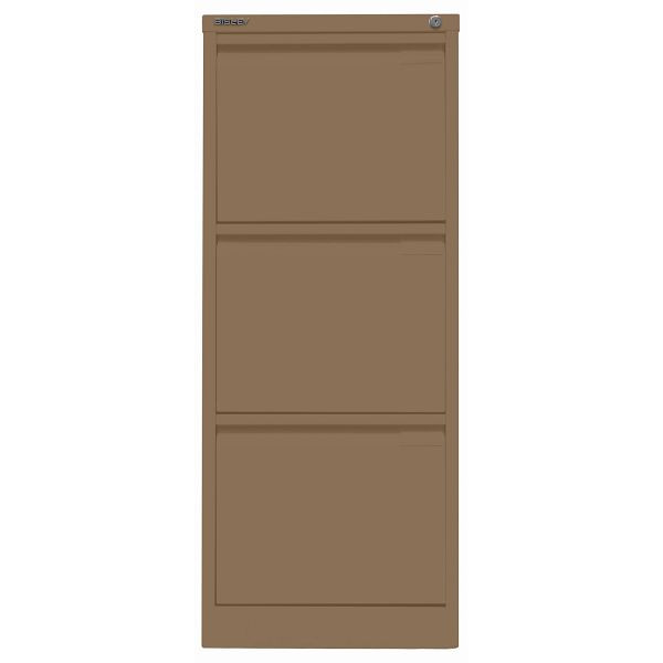 Bisley Hängeregistraturschrank, einbahnig, 3 HR-Schubladen, 668 coffee, 3633668