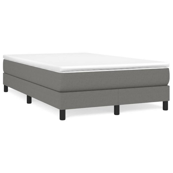 vidaXL Boxspringbett mit Matratze Dunkelgrau 120x190 cm Stoff, 3269658