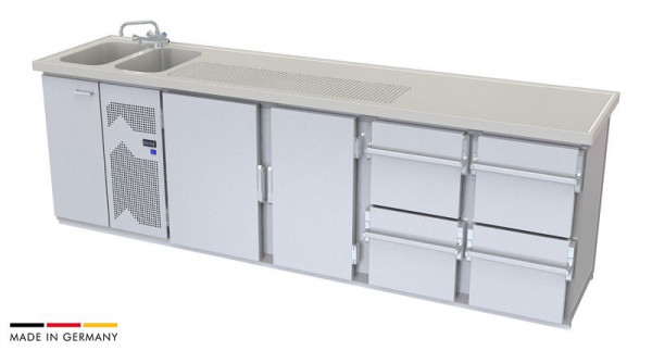 hefa Theke Novis 29V/2L-TTZZ, Abmaße: 950 x 2.900 x 650/700 mm, Novis 29V/2L-TTZZ