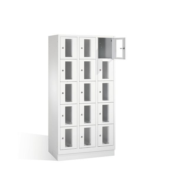 C+P Schließfachschrank Classic, H1800xB900xT500mm, Farbe: Lichtgrau, 8020A305 S10000