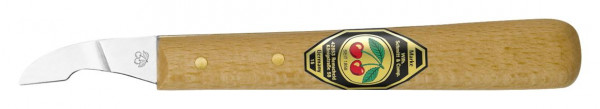 Kirschen Kerbschnitzmesser mit Holzheft, mit kurzer, schräger Schneide, 3351000