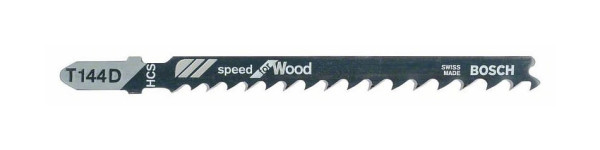 Bosch Stichsägeblatt T 144 D Speed for Wood, 5er-Pack, VE: 10 Stück, 2608630040