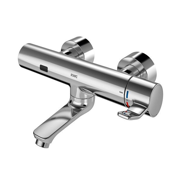 KWC Wandbatterie, F4, elektronisch, Thermostat, Schwenkauslauf, 210 mm, Batterie, 2030072424