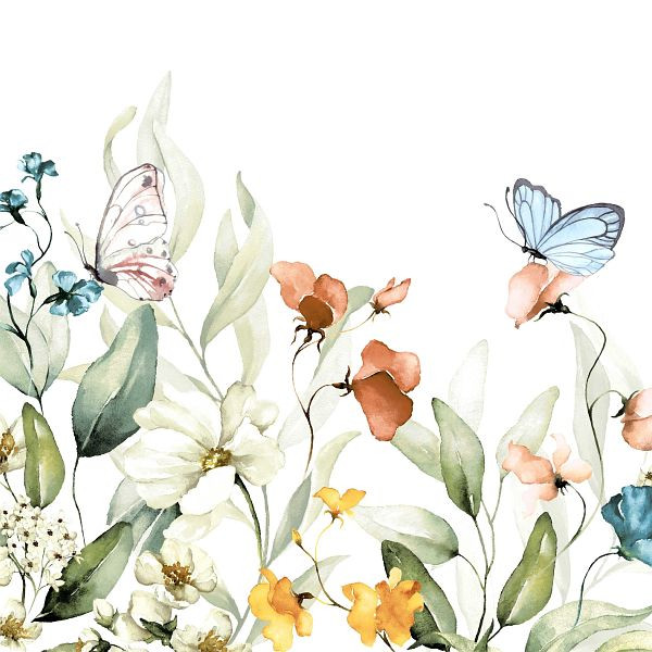 PAPER+DESIGN Lunchservietten Frühling Blumen - 33 x 33 cm, VE: 20 Stück, 205034