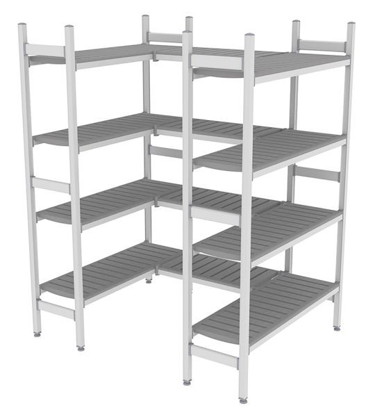 NordCap Regalsystem Z 170-200 / 174-204, 1075 / 700 / 1075 x 375 x 1850 mm, 528901007