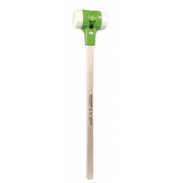 KUKKO Vorschlag-Schonhammer "SELECTHOR" NY/NY mit beidseitigen Schlageinsätzen aus Nylon Ø 125 mm (1.020 mm Gesamtlänge), 3-125111-NY-NY-0
