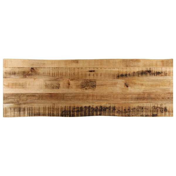 vidaXL Tischplatte mit Baumkante 120x40x2,5 cm Raues Mango Massivholz, 370662