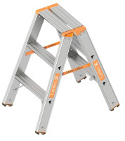 Produktbild von Layher Stufenstehleiter, 3 Stufen, Länge: 0,75 m, 1043003 Layher Stufenstehleiter, 3 Stufen, Länge: 0,75 m, 1043003
