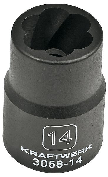 Kraftwerk Ausdreh-Stecknuss 1/2" 14 mm, 3058-14, 7612206081894