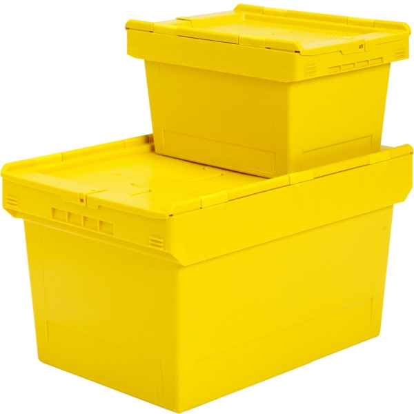 BITO Mehrwegbehälter MB Deckel/Bügel/Kufe /MBD64221mZ 600x400x223 postgelb, Deckel Postzulassung, C0402-0099