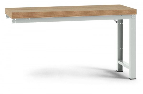 Manuflex Anbauwerkbank PROFI Standard mit Multiplexplatte, BxTxH = 1500 x 700 x 850 mm, Lichtgrau, WP4015.7035
