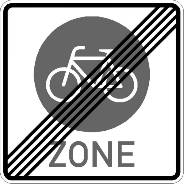 Stein HGS Ende einer Fahrradzone Nr. 244.4, 840 x 840 mm, RA2, Alform, 244.4-322