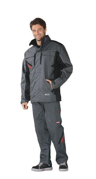Planam Highline Winterjacke, schiefer/schwarz/rot, Größe S, 2302044