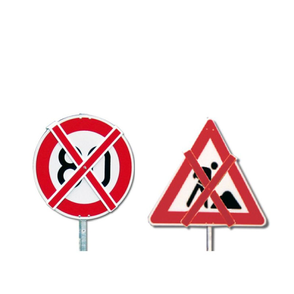 Stein HGS Auskreuzung Typ 1, für Verkehrszeichen Größe 2, Folientyp RA3, Länge 600 mm, 34016