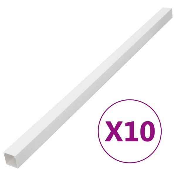 vidaXL Installationsrohre 33x33 mm 10 m PVC, Weiß, 155915