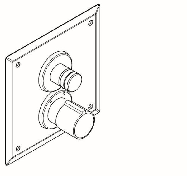 KWC Duscharmatur, AQUALINE-Therm, UP, mit Thermostatbatterie, Umrüstset, RoVent-Thermix RU, 2030028929