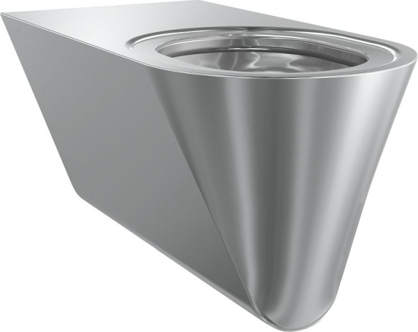 KWC T-WC, Edelstahl, Hinterwandmontage, 360x350x700 mm, barrierefrei, ohne Sitz, 2000100444