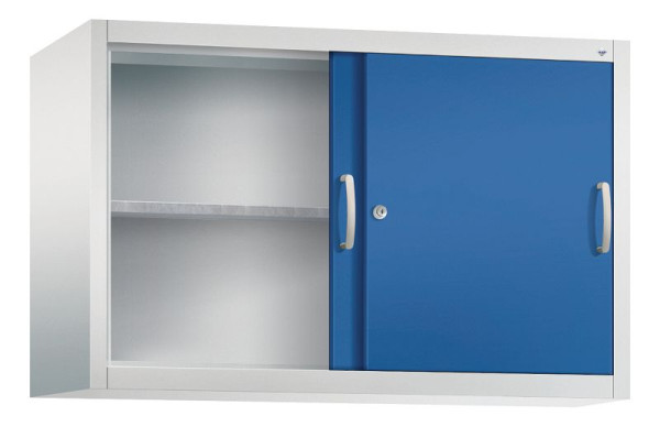 C+P Aufsatzschrank Acurado, H790xB1200xT400mm, Farbe: Lichtgrau / Enzianblau, Bügelgriff, 2 OH, 2045-09 S10043
