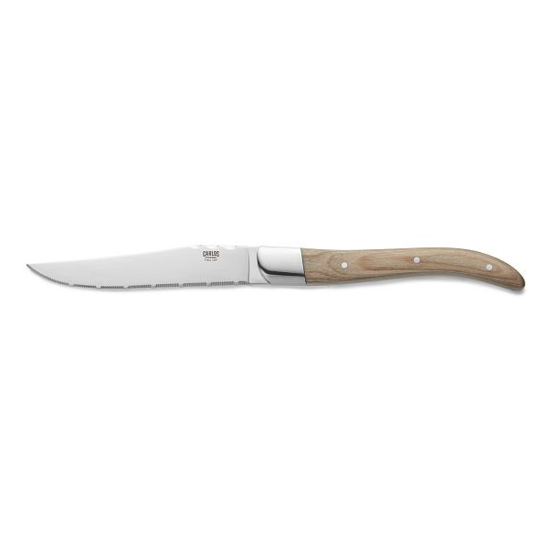 WAS Steakmesser Set CARLOS, mit Pakkaholzgriff, 23 cm, Klingenstahl 420, Holz, VE: 6 Stück, 6427223