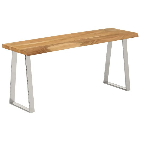 vidaXL Bank Baumkante 105 cm Massivholz Akazie, 372755, 8721012364806