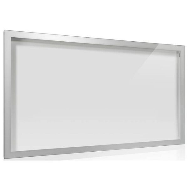 Stein HGS Schaukasten -Infomedia CL- mit Sicherheitsschloss, Scriptblech, weiß, silber eloxiert, 330mm/310mm, Passepartout in RAL 7035 lackiert, Maße (B x H): 2150 x 1240 mm, 21140-01041