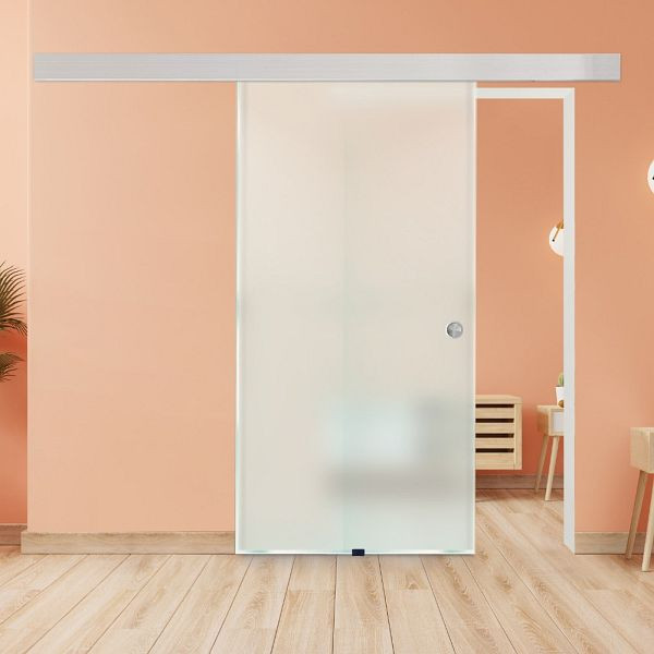 HOME DELUXE Glasschiebetür SAPHIR – 205 x 90 cm Milchglas, 49704
