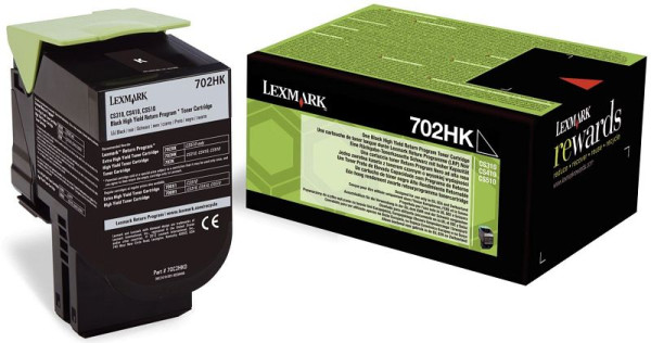 LEXMARK Original Toner-Kit schwarz return program (0070C2HK0,070C2HK0,70C2HK0,702HK,NO702HK), 70C2HK0
