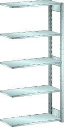 LISTA Anbauregal L1006 (BxTxH) 1000x500x2200mm 160kg, Verzinkt, Anzahl Fachböden: 5, 50.215.222