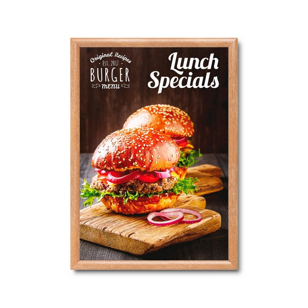 Showdown Displays 25 mm Klapprahmen Gehrungsecken A2 Holz, KRA2G25LB