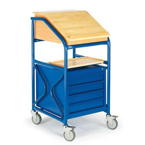Rollcart Stehpult Schubladenschrank (630x690), Tragkraft: 100 kg, 09-5053