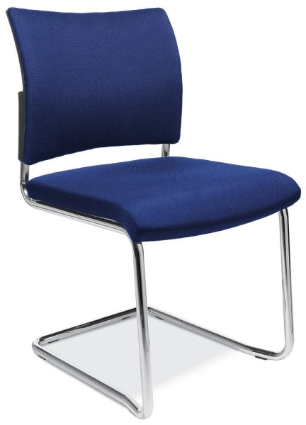 Deskin Besucherschwinger LAS VEGAS, Schwingergestell verchromt, Bezug Stoff Basic G, Farbe blau, VE: 2 Stück, 272300