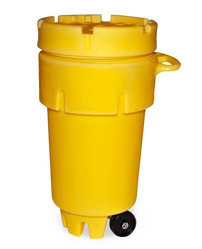 DENIOS Sicherheitsfass aus PE, mit Rollen, UN-Zulassung und Schraubdeckel, 189 Liter, 265549
