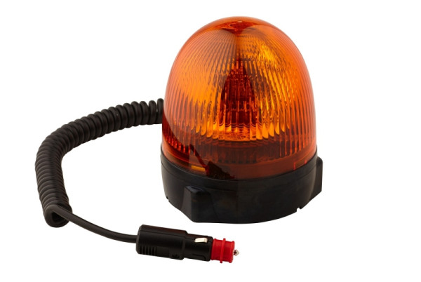 HELLA Halogen-Rundumkennleuchte, Rota Compact, 12V, gelb, Magnetbefestigung, Kabel: 600mm, Stecker: DIN ISO 4165, 2RL 009 506-301