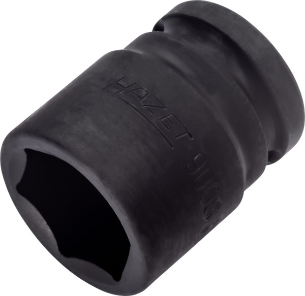 Hazet Schlag-, Maschinenschrauber Steckschlüsseleinsatz, Sechskant, Vierkant hohl 12,5 mm, Außen-Sechskant-Tractionsprofil, 22 mm, 900S-22