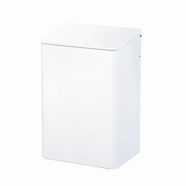 Air Wolf Abfallbehälter mit 15 Liter Volumen, Serie Omikron II, H x B x T: 417 x 274 x 213 mm, Aluminium weiß, 35-781